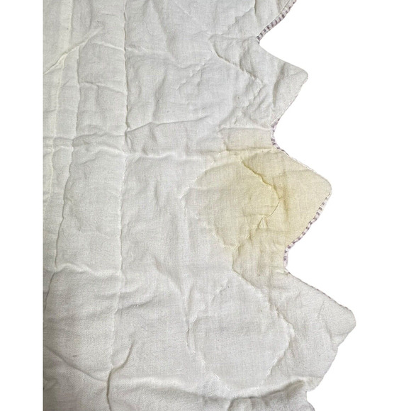 Handmade Machine Stitched Quilted Throw Hummingbird Cottage Garden 46 x 58 Stain - Picture 11 of 14